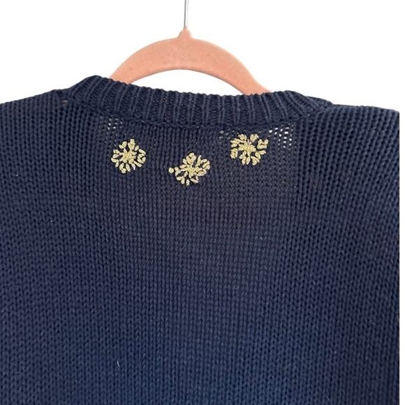 Vintage Hand Knit Style Ugly Christmas Grandma Holiday Christmas Cardigan Small - Picture 9 of 11